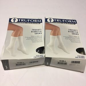 truform leg diabetic compression socks crew large